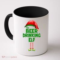The Beer Drinking Elf Family Matching Christmas Coffee Mug thumb 0