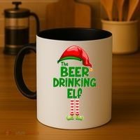 The Beer Drinking Elf Family Matching Christmas Coffee Mug thumb 4