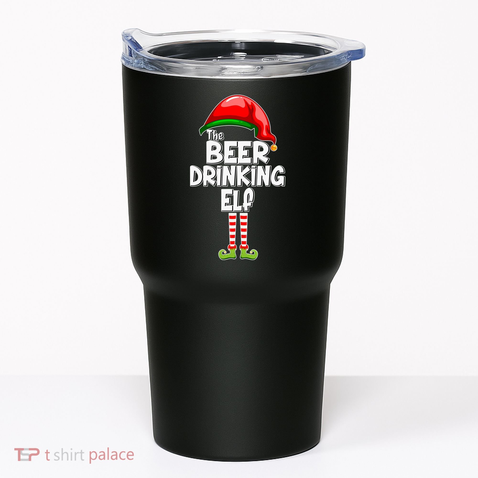 The Beer Drinking Elf Family Matching Christmas Tumbler