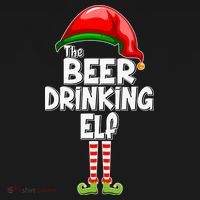 The Beer Drinking Elf Family Matching Christmas Mousepad thumb 1