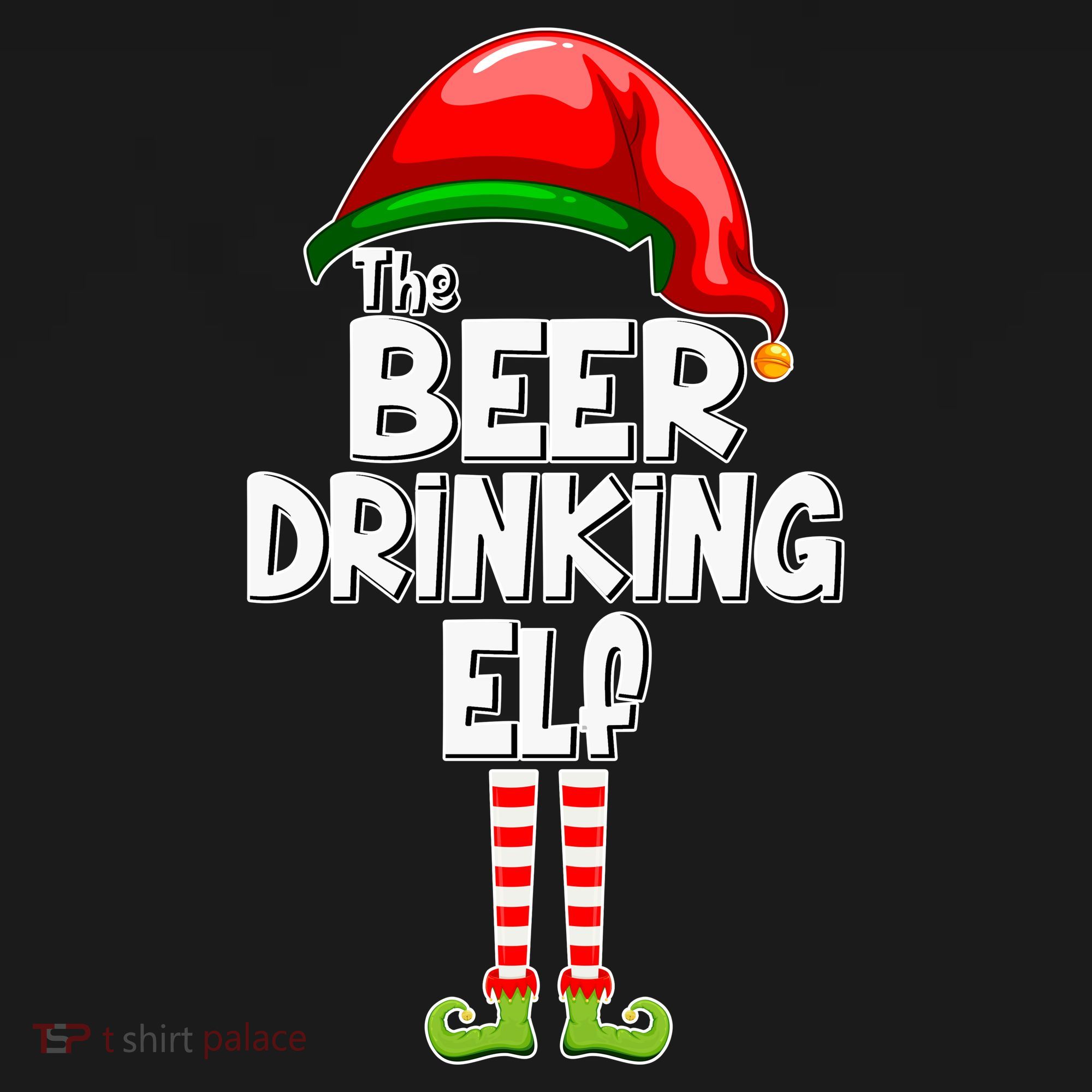 The Beer Drinking Elf Family Matching Christmas Mousepad