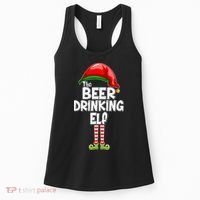 The Beer Drinking Elf Family Matching Christmas Women's Tank Top thumb 0