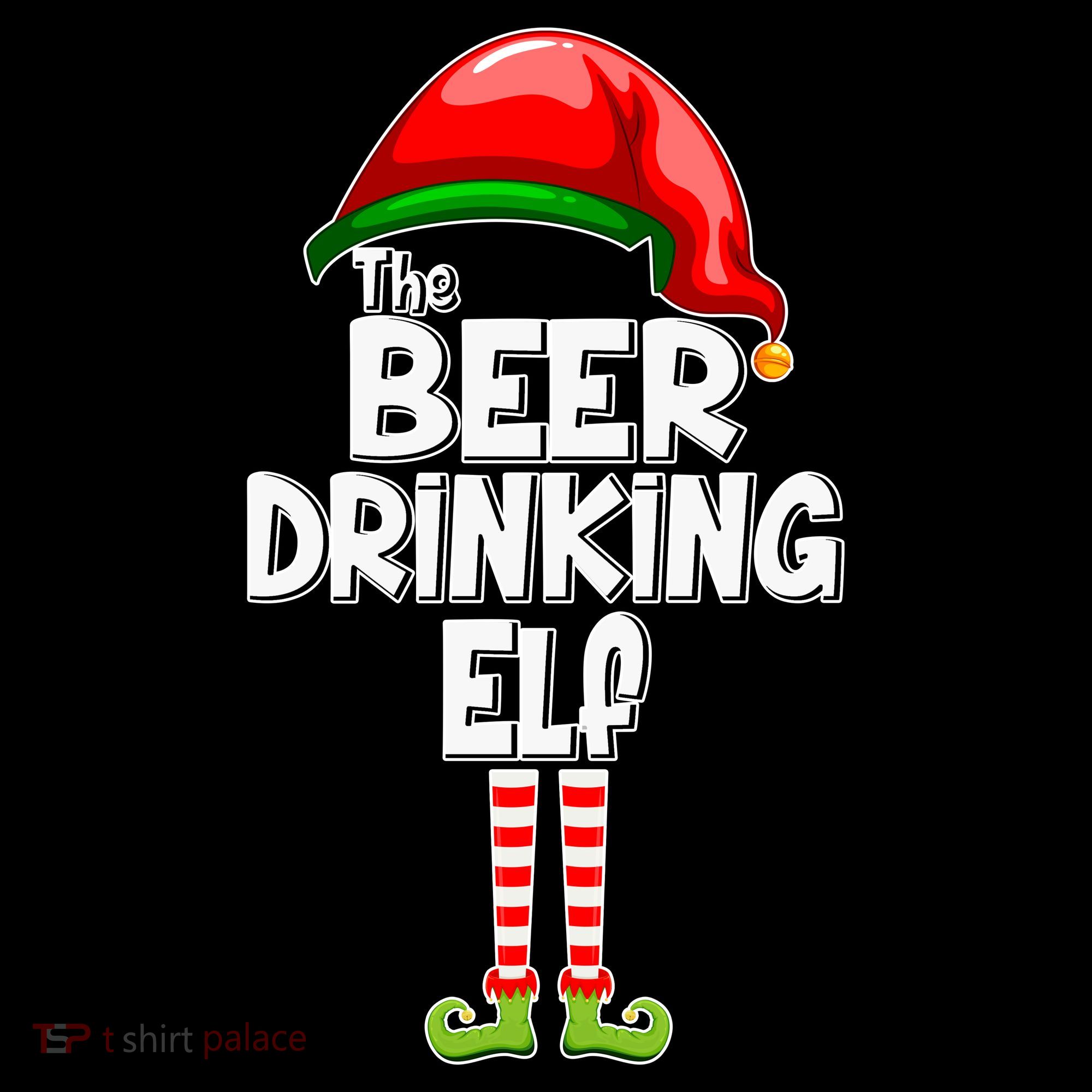 The Beer Drinking Elf Family Matching Christmas Women's Tank Top