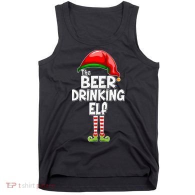 The Beer Drinking Elf Family Matching Christmas Tank Top
