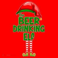 The Beer Drinking Elf Family Matching Christmas Santa Hat thumb 1