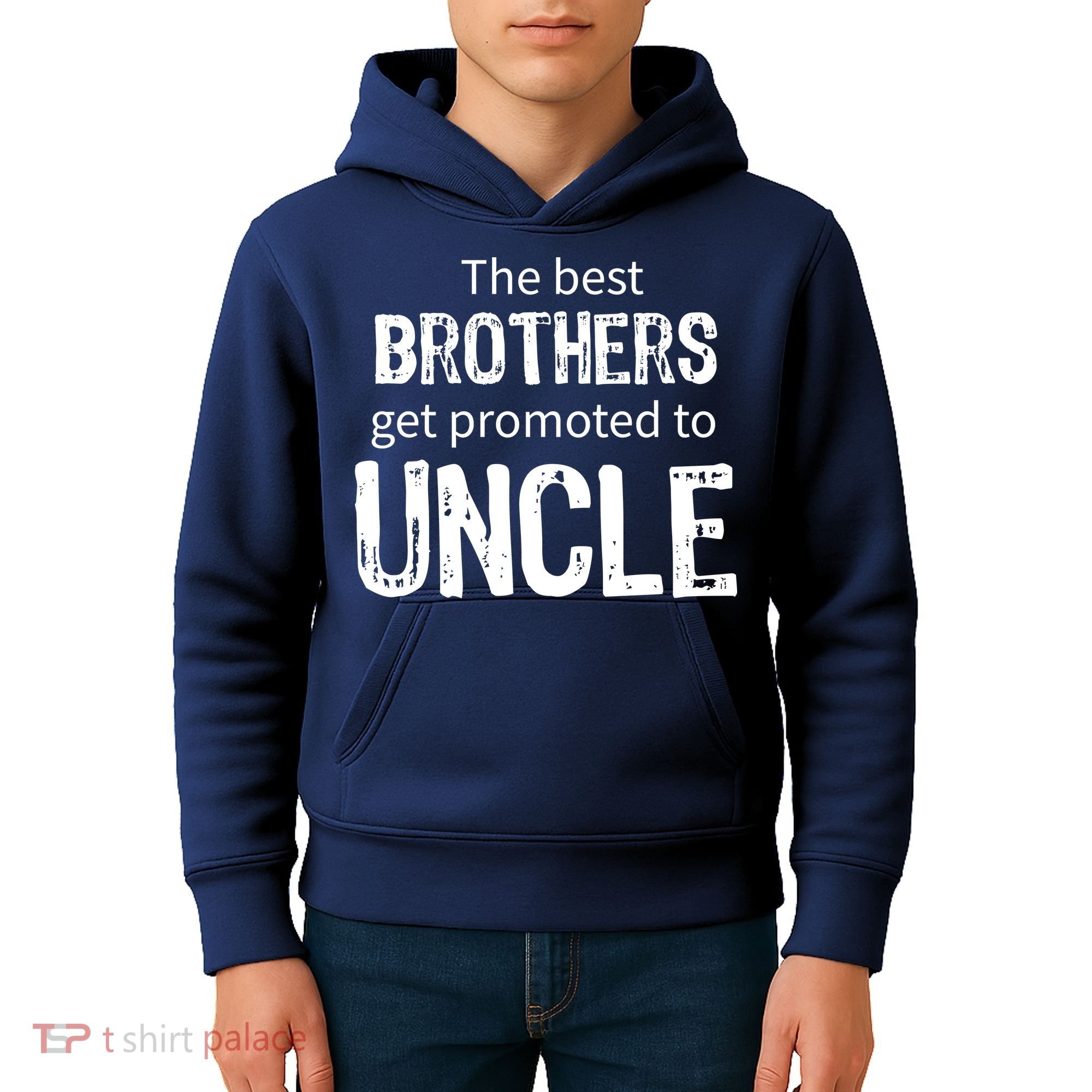 The Best Brothers Get Promoted Uncle Kids Hoodie