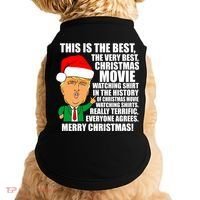 The Best Christmas Movie Watching Shirt Ever Donald Trump Doggie Tank thumb 0
