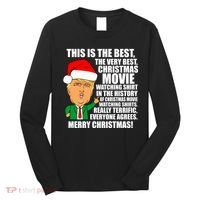 The Best Christmas Movie Watching Shirt Ever Donald Trump Long Sleeve Shirt thumb 0