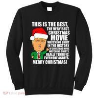 The Best Christmas Movie Watching Shirt Ever Donald Trump Sweatshirt thumb 0