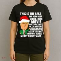 The Best Christmas Movie Watching Shirt Ever Donald Trump T-Shirt thumb 4