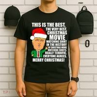The Best Christmas Movie Watching Shirt Ever Donald Trump T-Shirt thumb 6