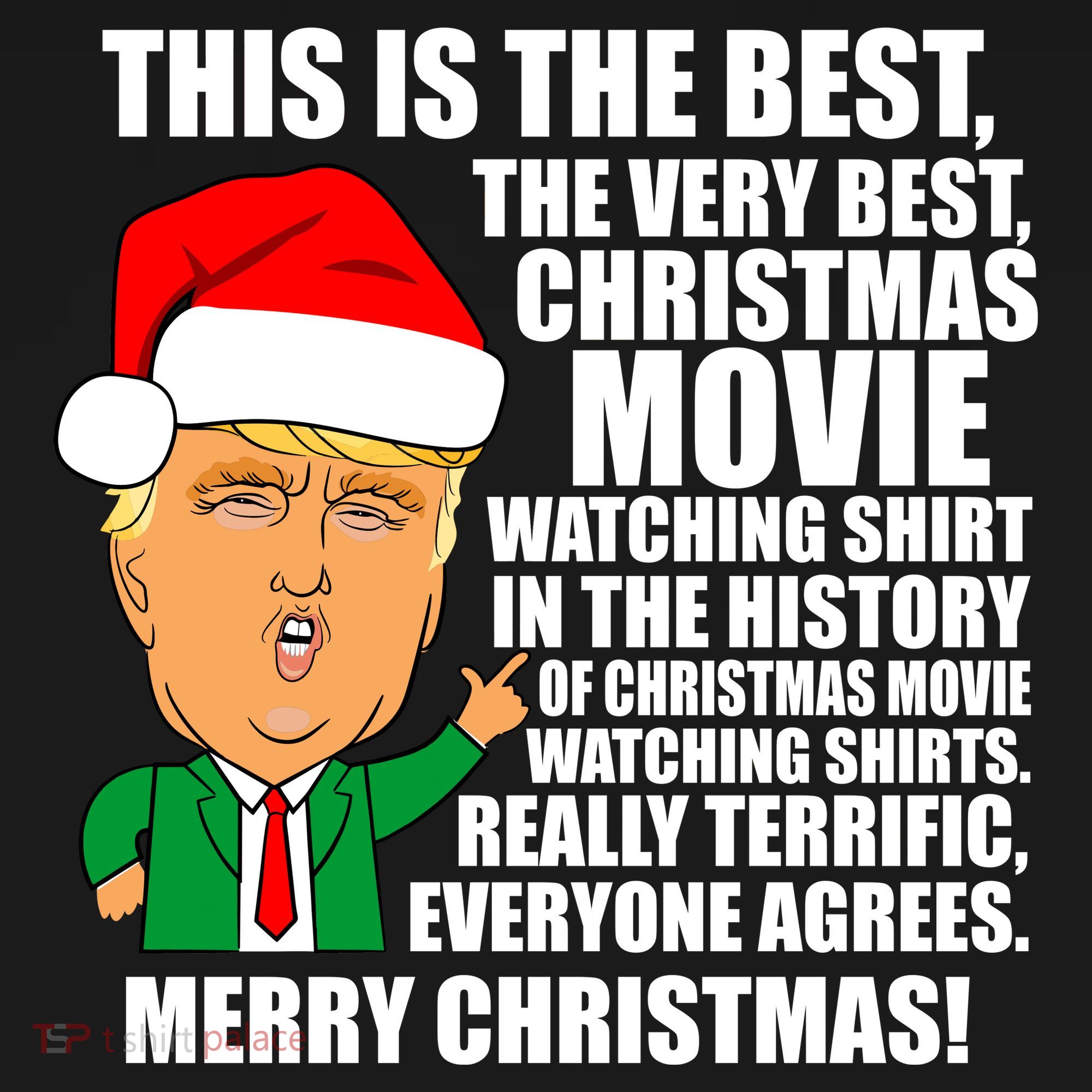 The Best Christmas Movie Watching Shirt Ever Donald Trump Women's Hoodie