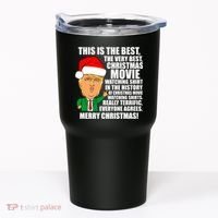 The Best Christmas Movie Watching Shirt Ever Donald Trump Tumbler thumb 0