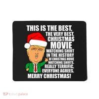 The Best Christmas Movie Watching Shirt Ever Donald Trump Mousepad thumb 0