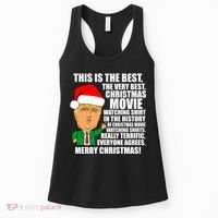 The Best Christmas Movie Watching Shirt Ever Donald Trump Women's Tank Top thumb 0