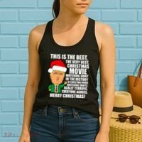 The Best Christmas Movie Watching Shirt Ever Donald Trump Women's Tank Top thumb 2