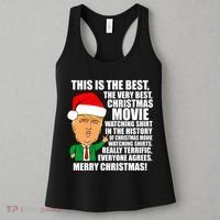 The Best Christmas Movie Watching Shirt Ever Donald Trump Women's Tank Top thumb 3