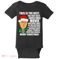 The Best Christmas Movie Watching Shirt Ever Donald Trump Baby Bodysuit thumb 0