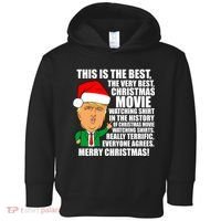 The Best Christmas Movie Watching Shirt Ever Donald Trump Toddler Hoodie thumb 0