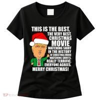 The Best Christmas Movie Watching Shirt Ever Donald Trump Women's T-Shirt thumb 0