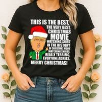 The Best Christmas Movie Watching Shirt Ever Donald Trump Women's T-Shirt thumb 2
