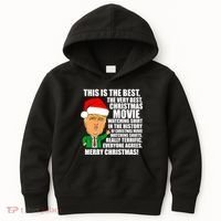 The Best Christmas Movie Watching Shirt Ever Donald Trump Kids Hoodie thumb 0