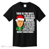 The Best Christmas Movie Watching Shirt Ever Donald Trump Kids T-Shirt thumb 0