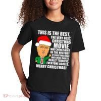 The Best Christmas Movie Watching Shirt Ever Donald Trump Kids T-Shirt thumb 2