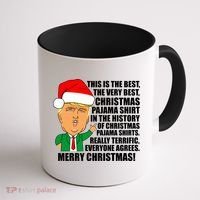 The Best Christmas Pajama Shirt Ever Everyone Agrees Donald Trump Coffee Mug thumb 1