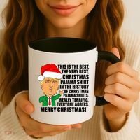 The Best Christmas Pajama Shirt Ever Everyone Agrees Donald Trump Coffee Mug thumb 3