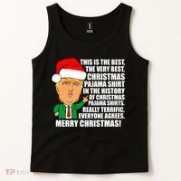 The Best Christmas Pajama Shirt Ever Everyone Agrees Donald Trump Tank Top thumb 2