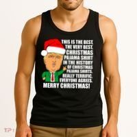 The Best Christmas Pajama Shirt Ever Everyone Agrees Donald Trump Tank Top thumb 3