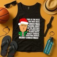 The Best Christmas Pajama Shirt Ever Everyone Agrees Donald Trump Tank Top thumb 4