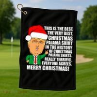 The Best Christmas Pajama Shirt Ever Everyone Agrees Donald Trump Golf Towel thumb 1