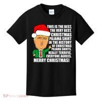 The Best Christmas Pajama Shirt Ever Everyone Agrees Donald Trump Kids T-Shirt thumb 0