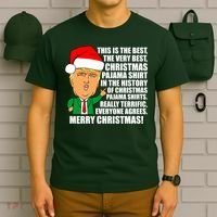 The Best Christmas Pajama Shirt Ever Everyone Agrees Donald Trump T-Shirt thumb 6