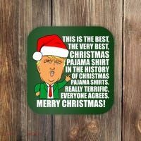 The Best Christmas Pajama Shirt Ever Everyone Agrees Donald Trump Coaster thumb 0