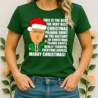 The Best Christmas Pajama Shirt Ever Everyone Agrees Donald Trump Women's T-Shirt thumb 2