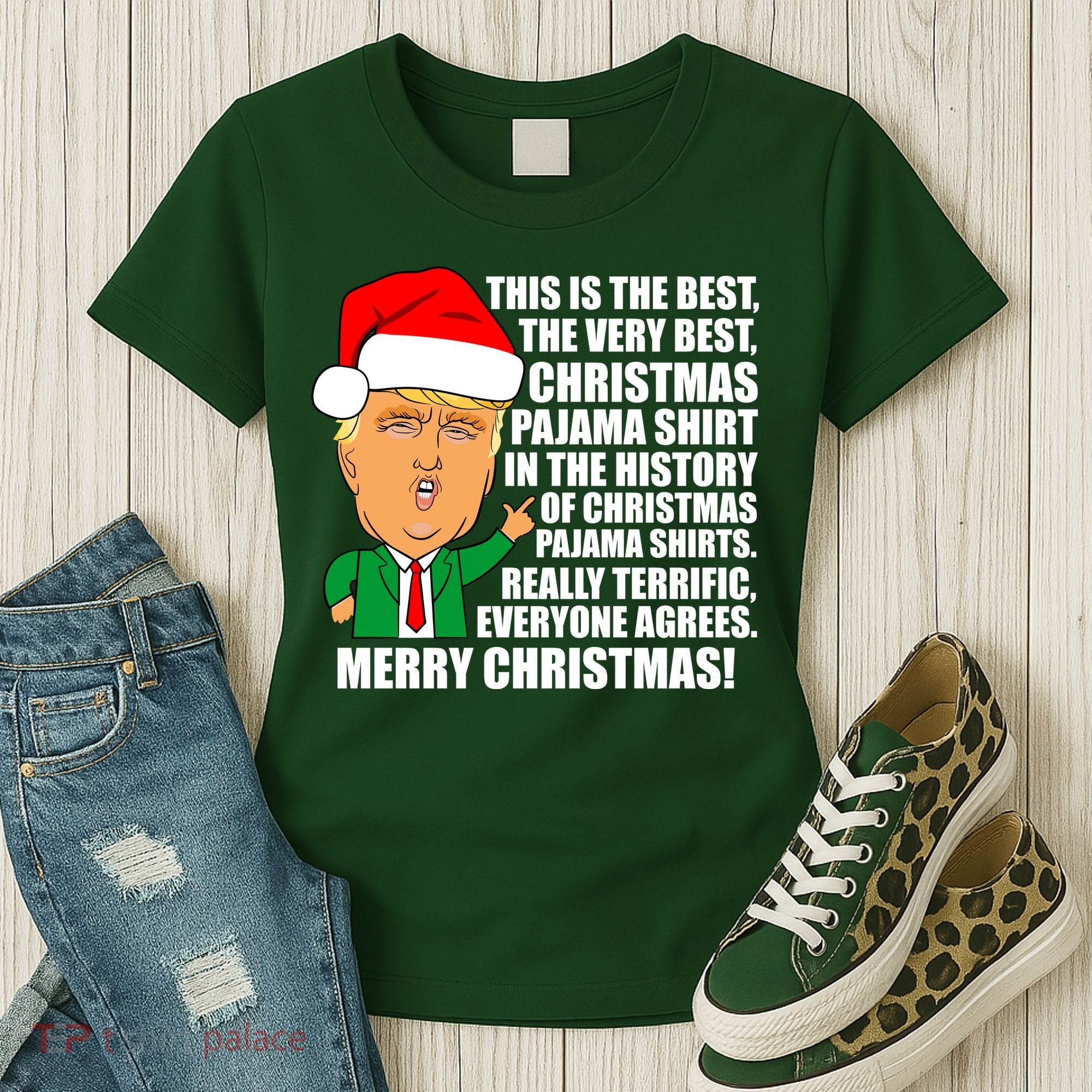 The Best Christmas Pajama Shirt Ever Everyone Agrees Donald Trump Women's T-Shirt