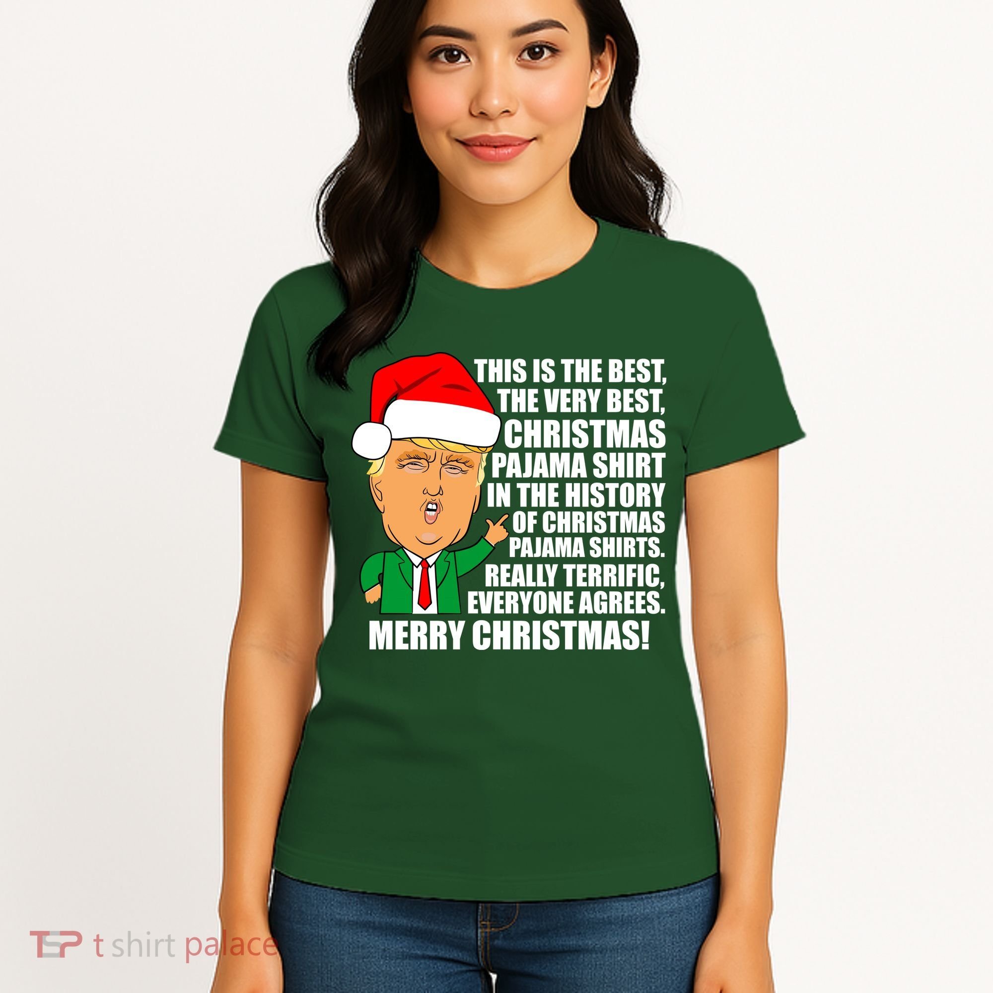 The Best Christmas Pajama Shirt Ever Everyone Agrees Donald Trump Women's T-Shirt