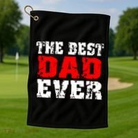The Best Dad Ever Golf Towel thumb 1