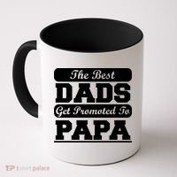 The Best Dads Get Promoted To Papa Coffee Mug thumb 0