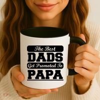 The Best Dads Get Promoted To Papa Coffee Mug thumb 3