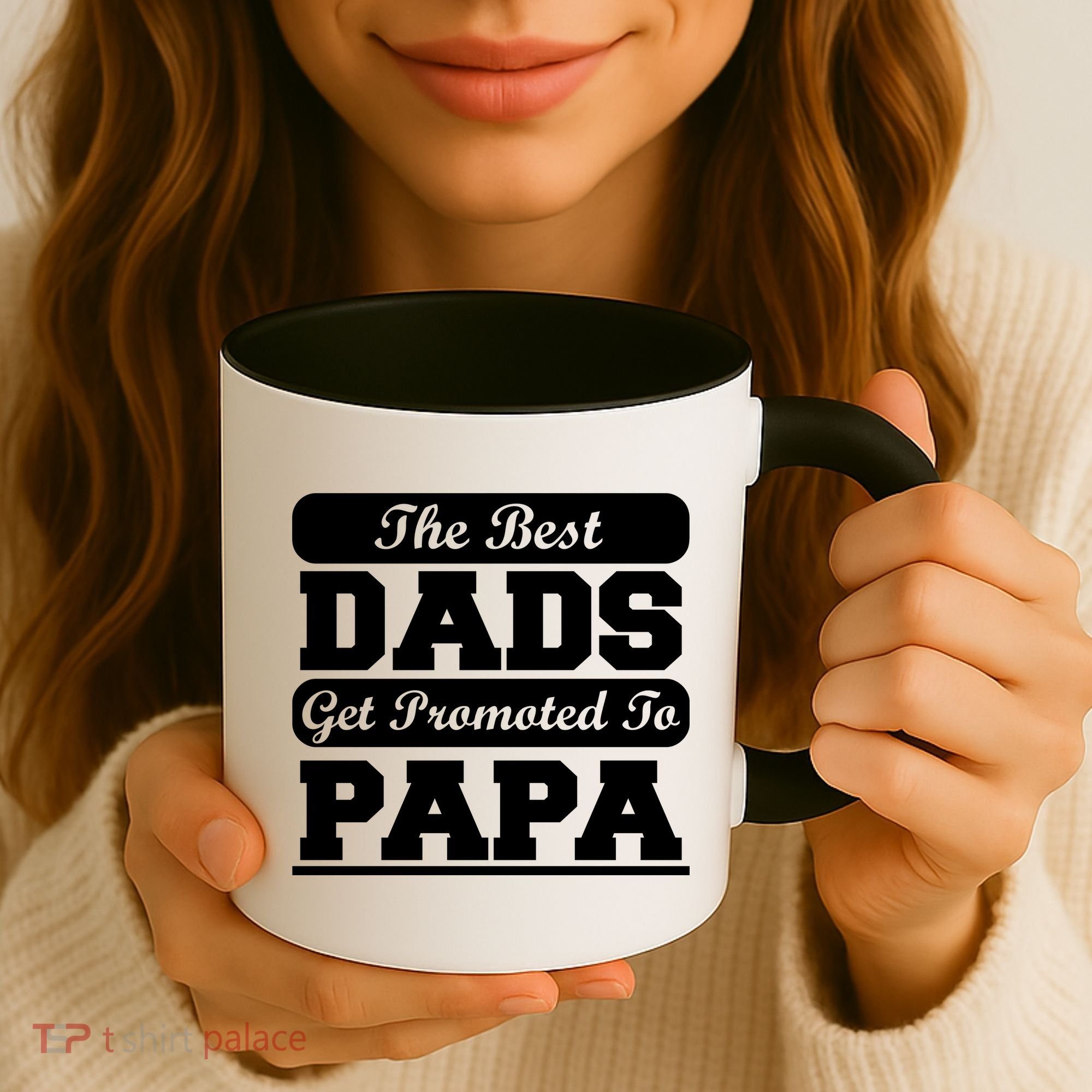 The Best Dads Get Promoted To Papa Coffee Mug