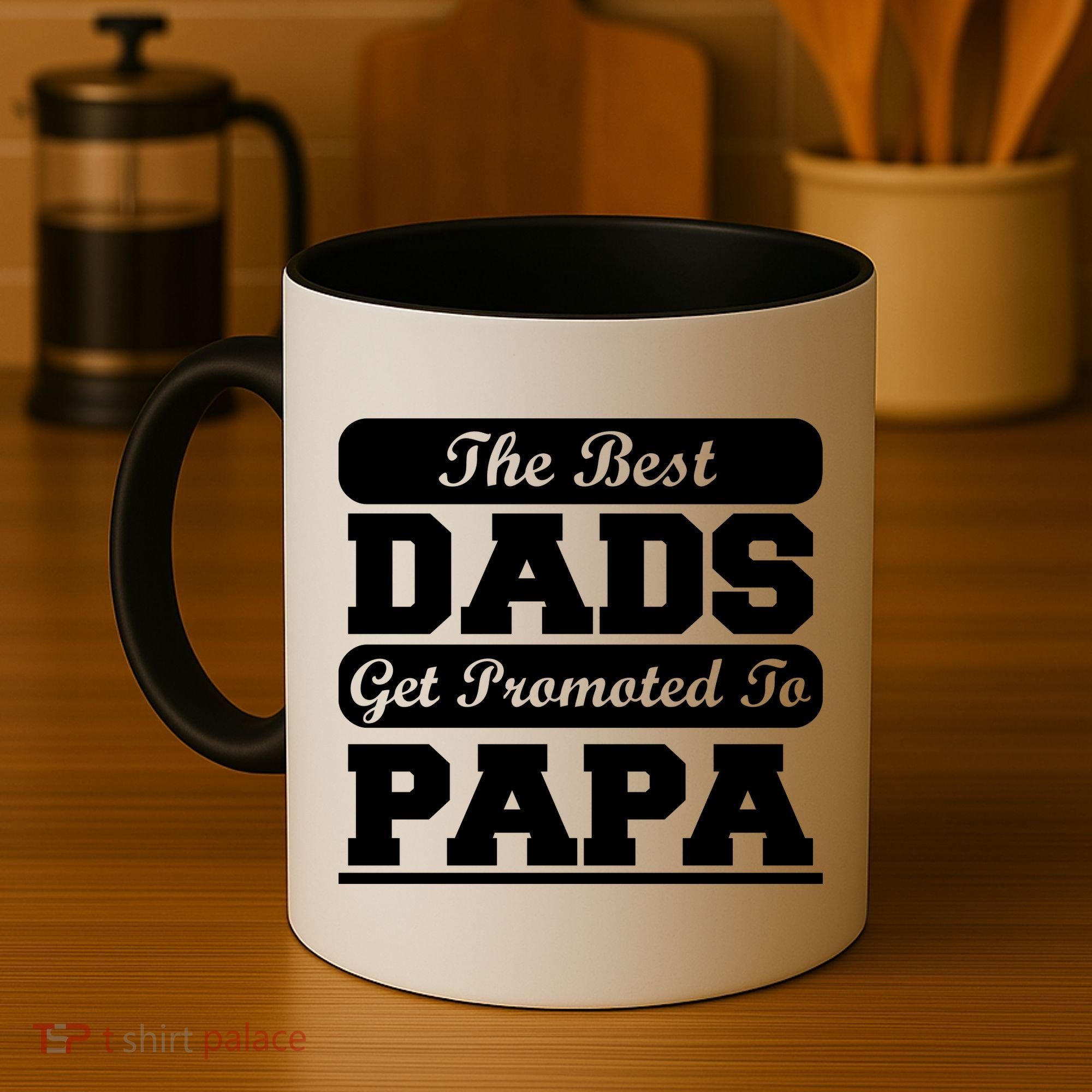 The Best Dads Get Promoted To Papa Coffee Mug