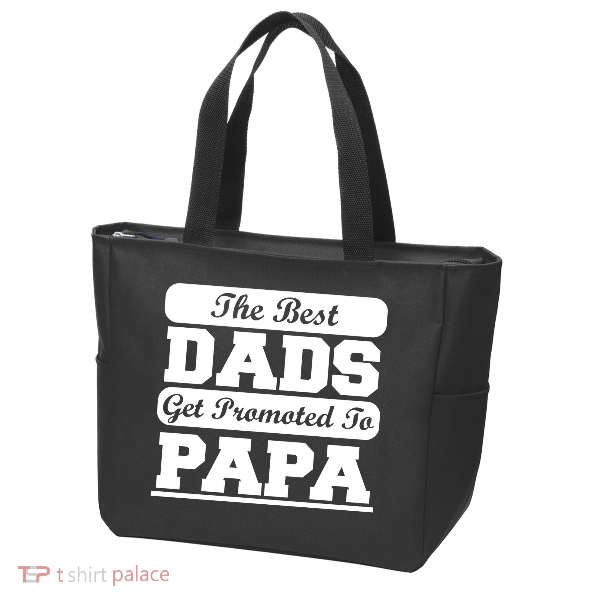 The Best Dads Get Promoted To Papa Tote Bag