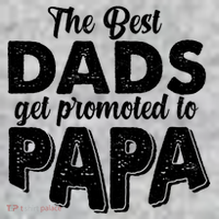 The Best Dads Get Promoted To Papa New Grandfather Toddler T-Shirt thumb 2