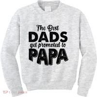 The Best Dads Get Promoted To Papa New Grandfather Kids Sweatshirt thumb 0