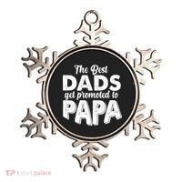 The Best Dads Get Promoted To Papa New Grandfather Ornament thumb 0