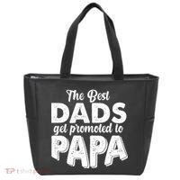 The Best Dads Get Promoted To Papa New Grandfather Tote Bag thumb 0
